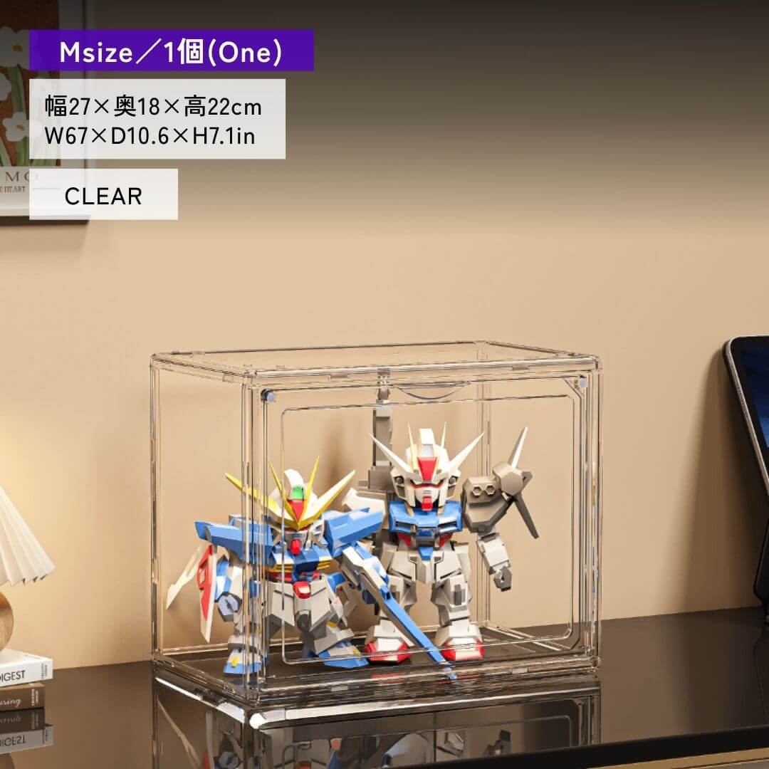 Large capacity acrylic figure case with lid