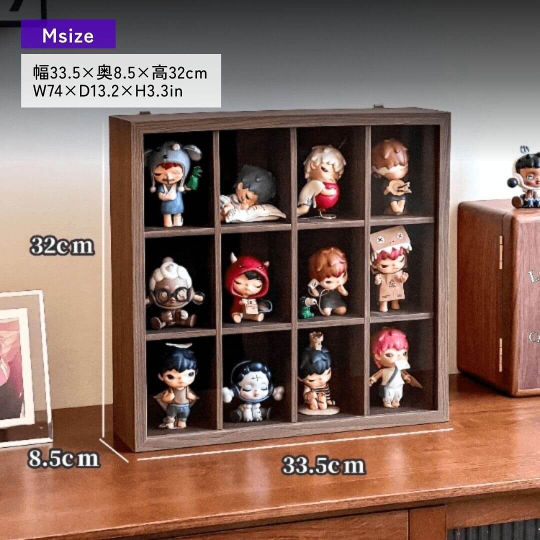 ブラウンウッドディスプレイケース［壁掛け・立てかけ兼用