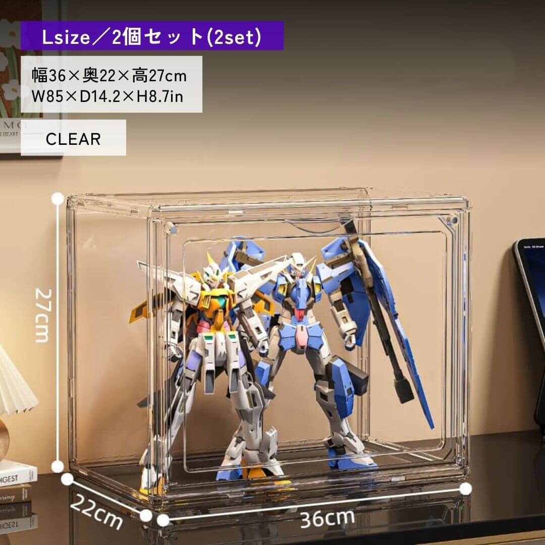 Large capacity acrylic figure case with lid