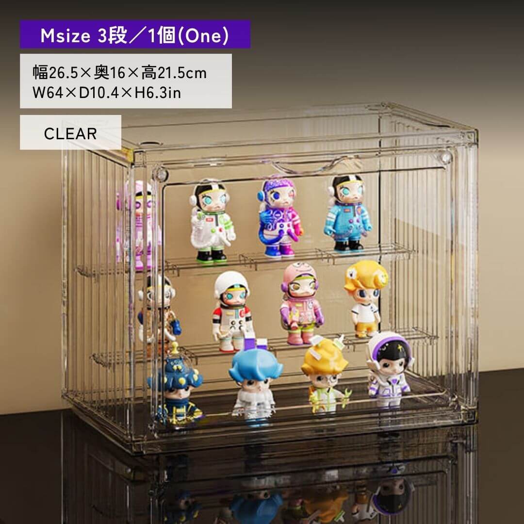 Large capacity acrylic figure case with lid